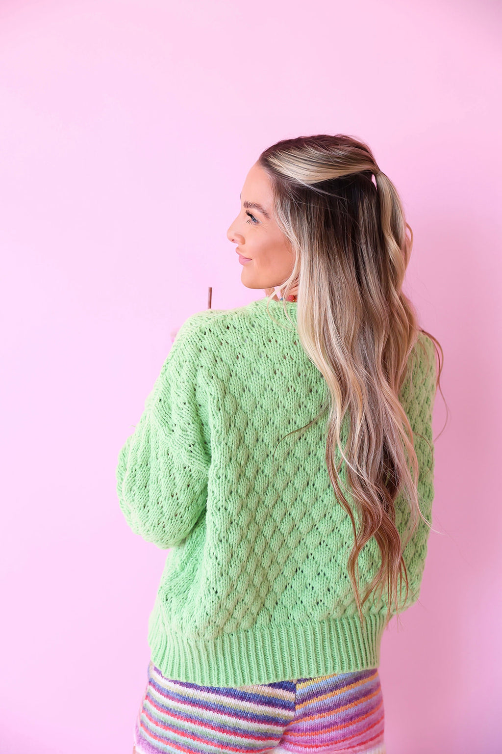 Happy To Be Here Cardigan – Lime