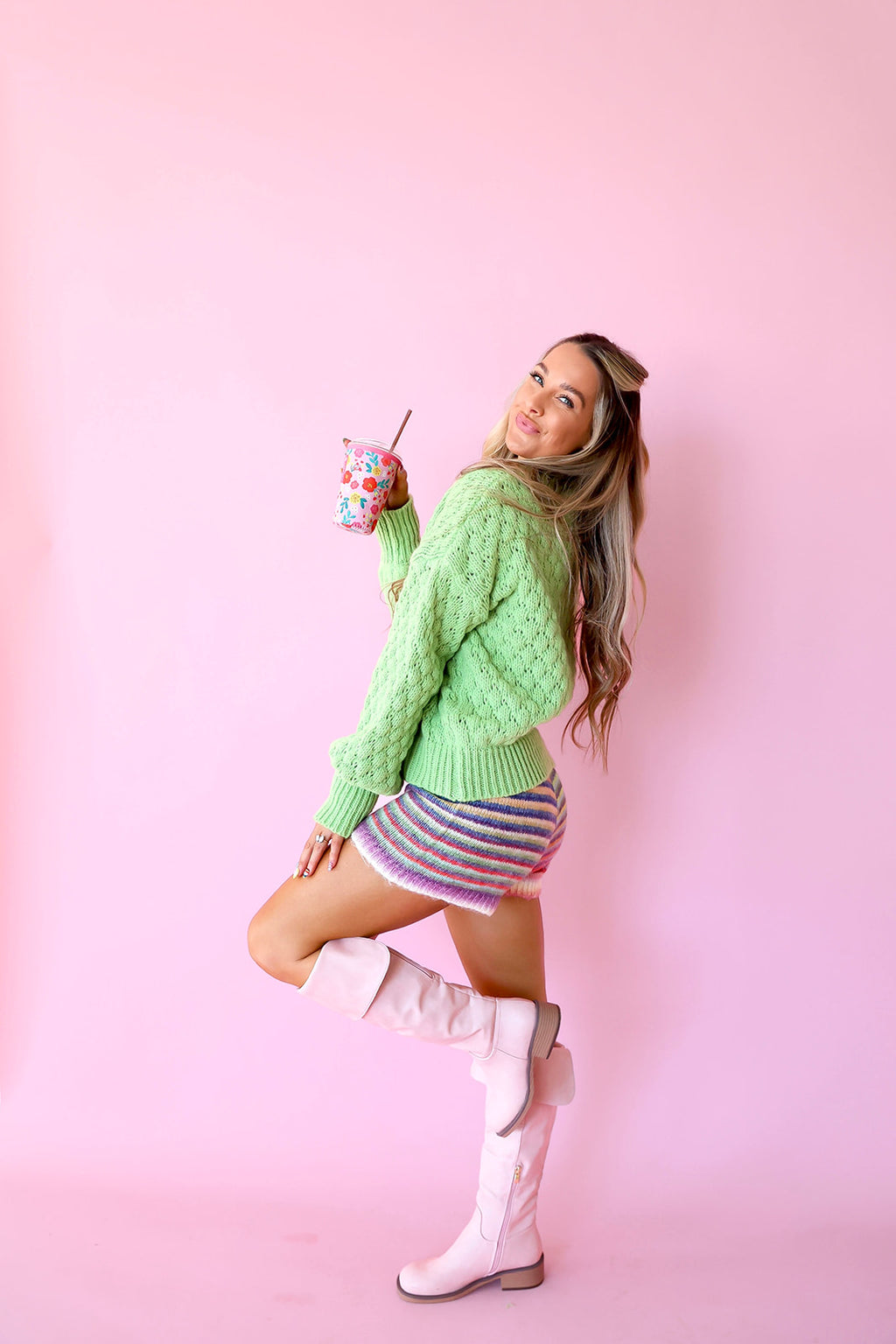 Happy To Be Here Cardigan – Lime