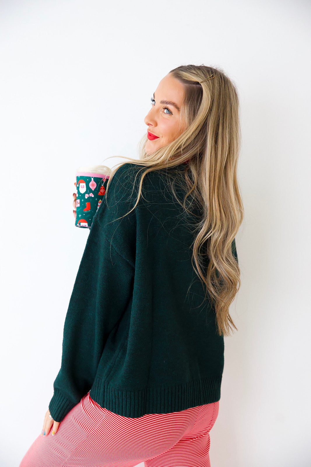 Home For The Holidays Sweater- Green