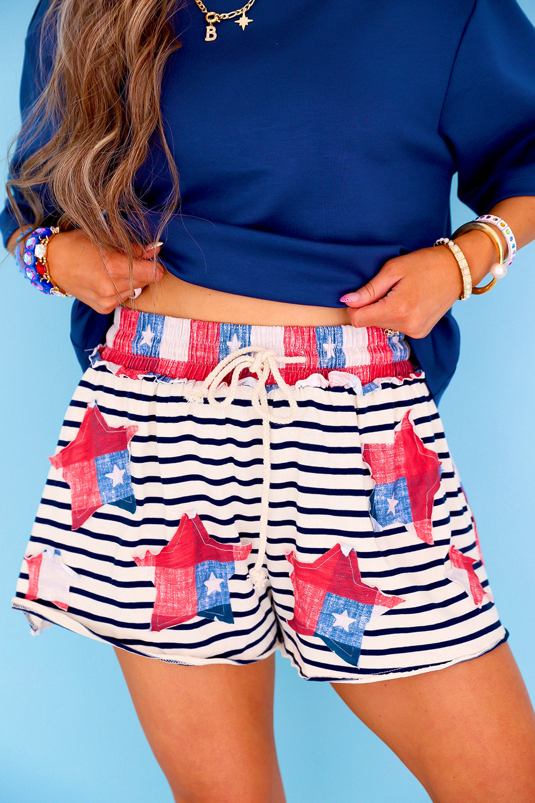 Hometown Honey Star Patch Shorts
