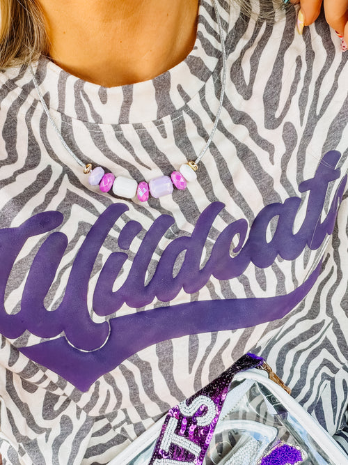 Team Colors Necklace - Purple/White