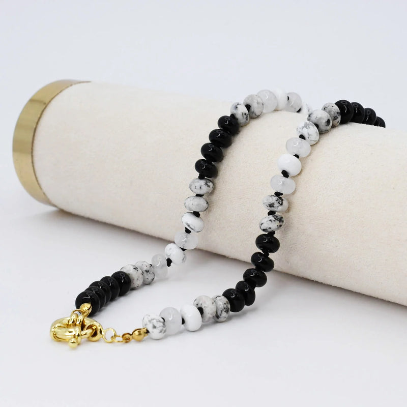 PREORDER: Treasure Jewels Black & White Gemstone Necklace