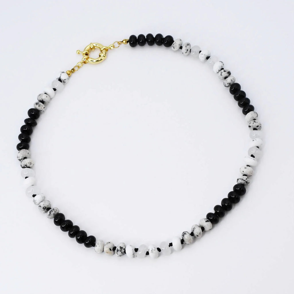 PREORDER: Treasure Jewels Black & White Gemstone Necklace