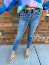 Feeling Good Mid Rise Crop Straight Jeans