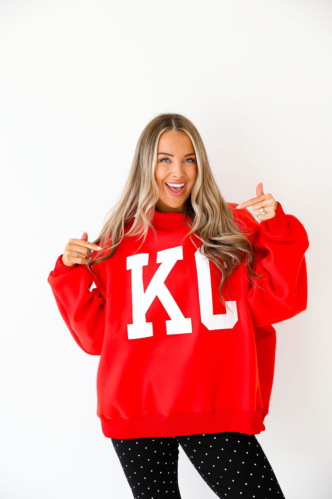 Kansas City Reversible Mock Neck Sweatshirt-RED
