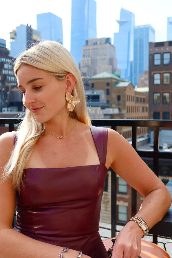 Anya Statement Earrings-Gold