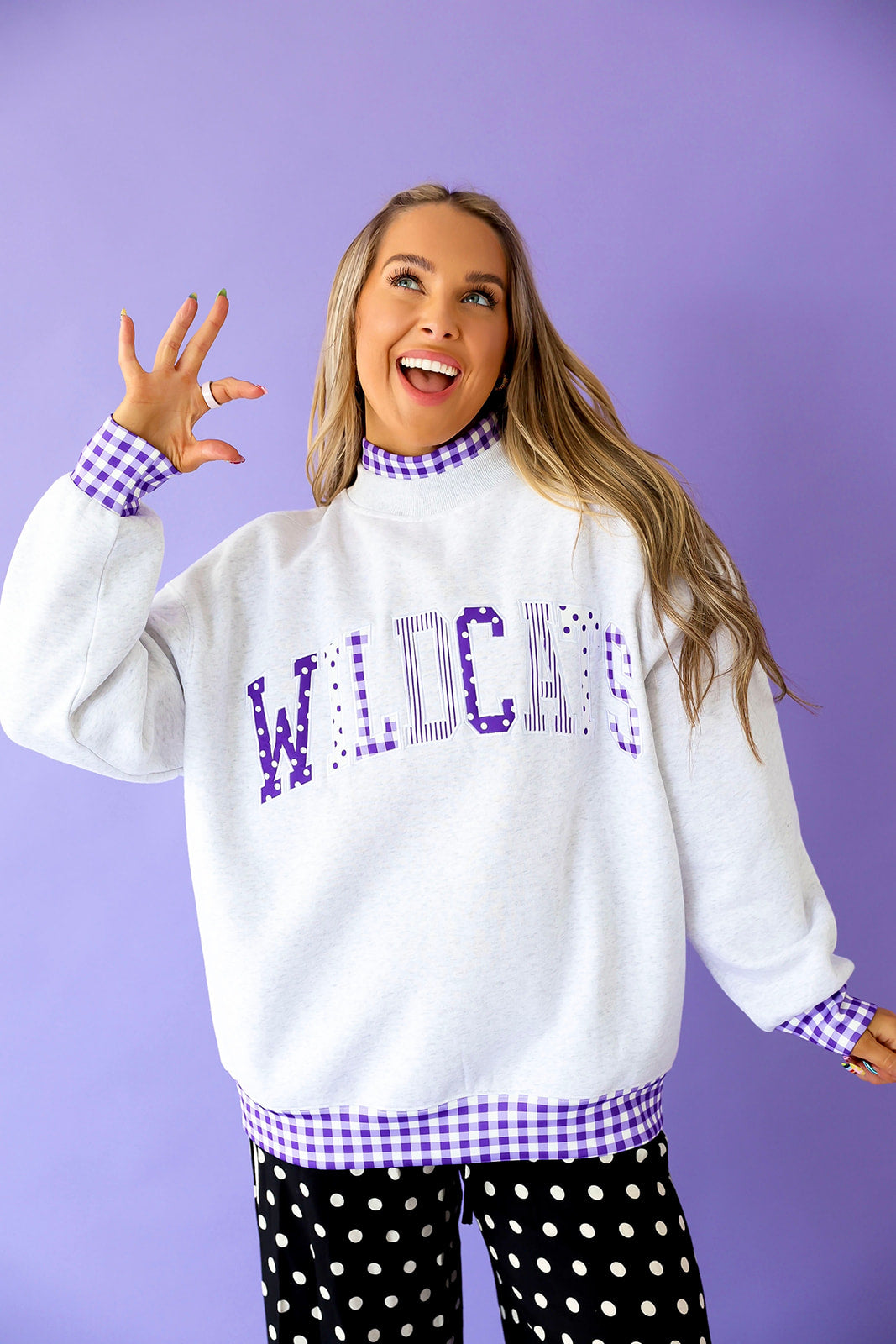 Wildcats Patchwork Mockneck-PREORDER SHIPS END OF OCTOBER