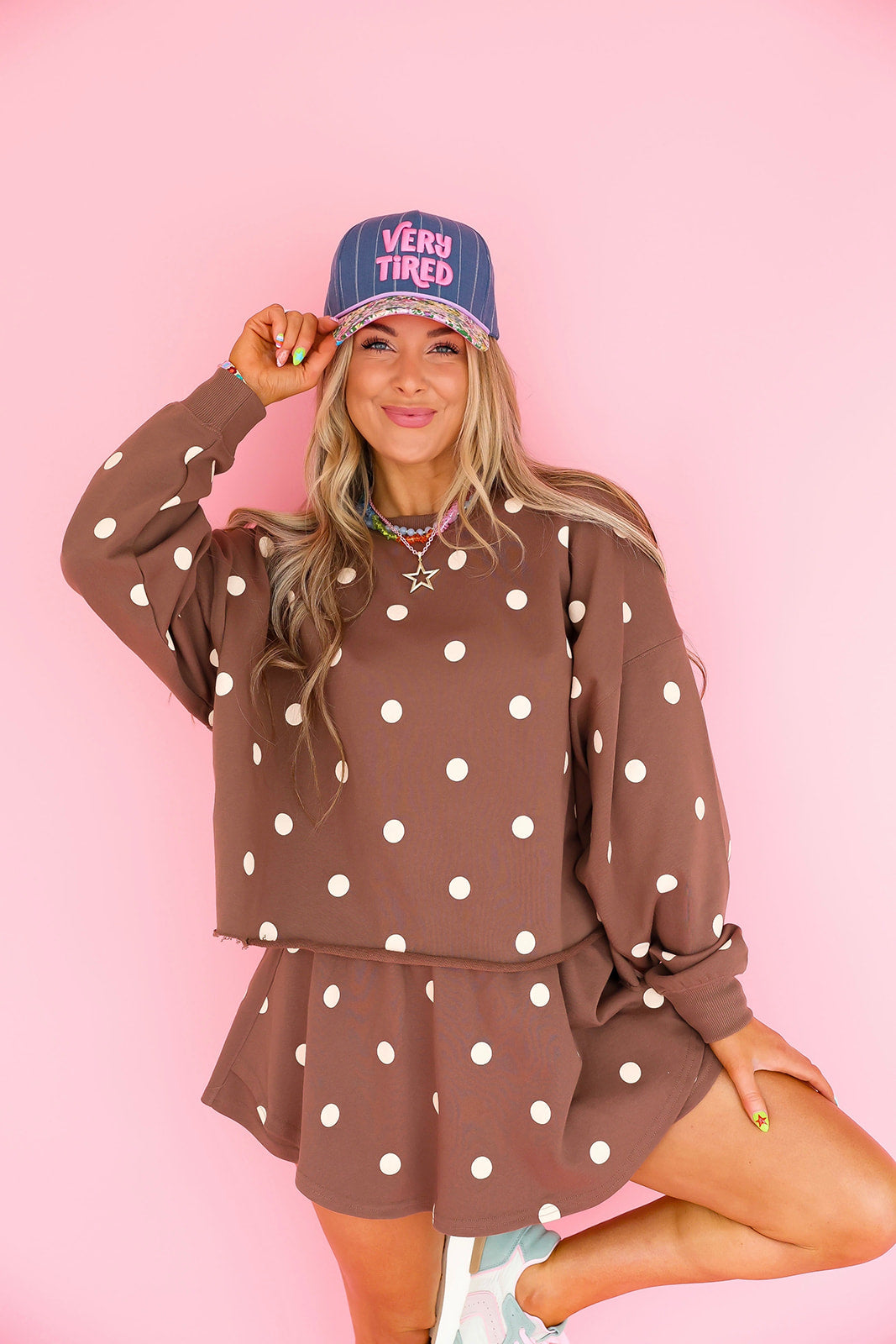 Mocha Mood Polka Dot Set