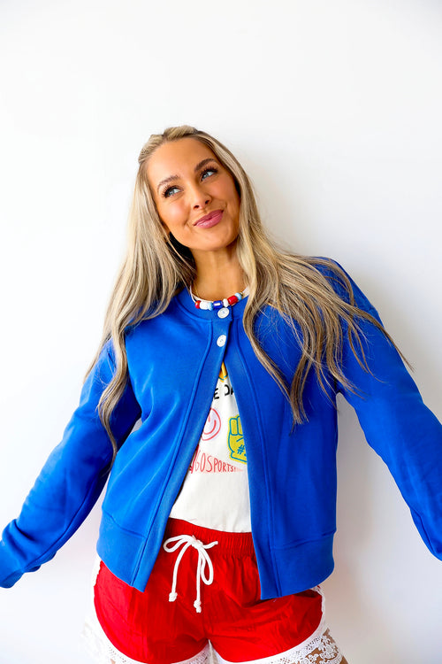 Team Player Button Up - Royal Blue