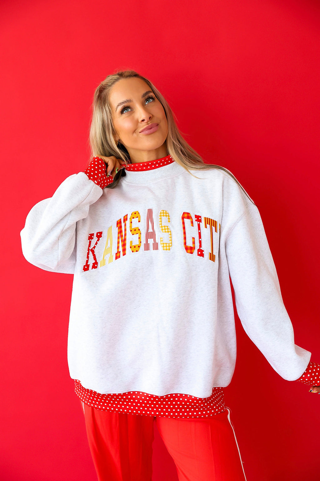 Kansas City Patchwork Mockneck-PREORDER SHIPS MID OCTOBER