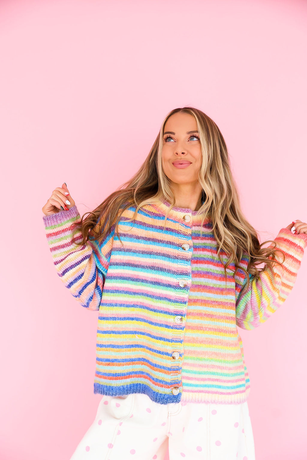 Colorburst Knit Cardigan- Restock