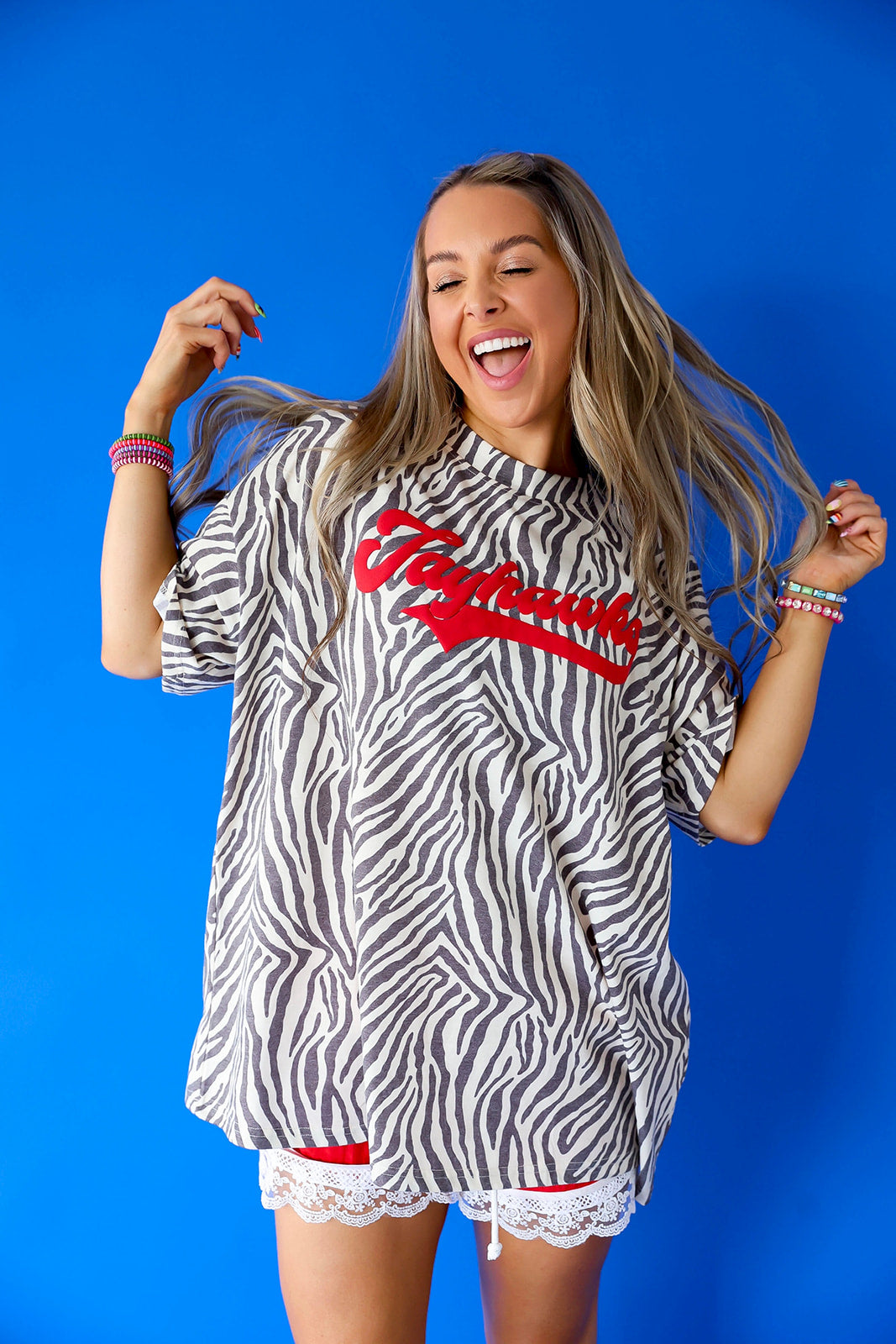 Jayhawks Zebra Tee