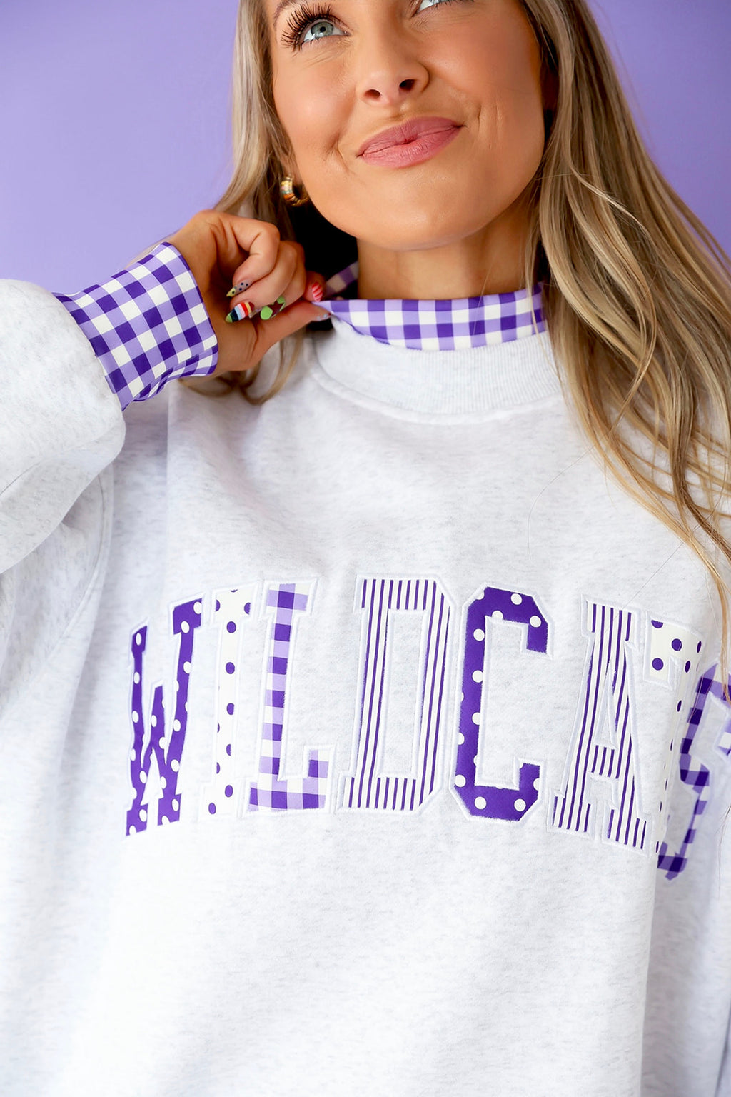 Wildcats Patchwork Mockneck-PREORDER SHIPS END OF OCTOBER