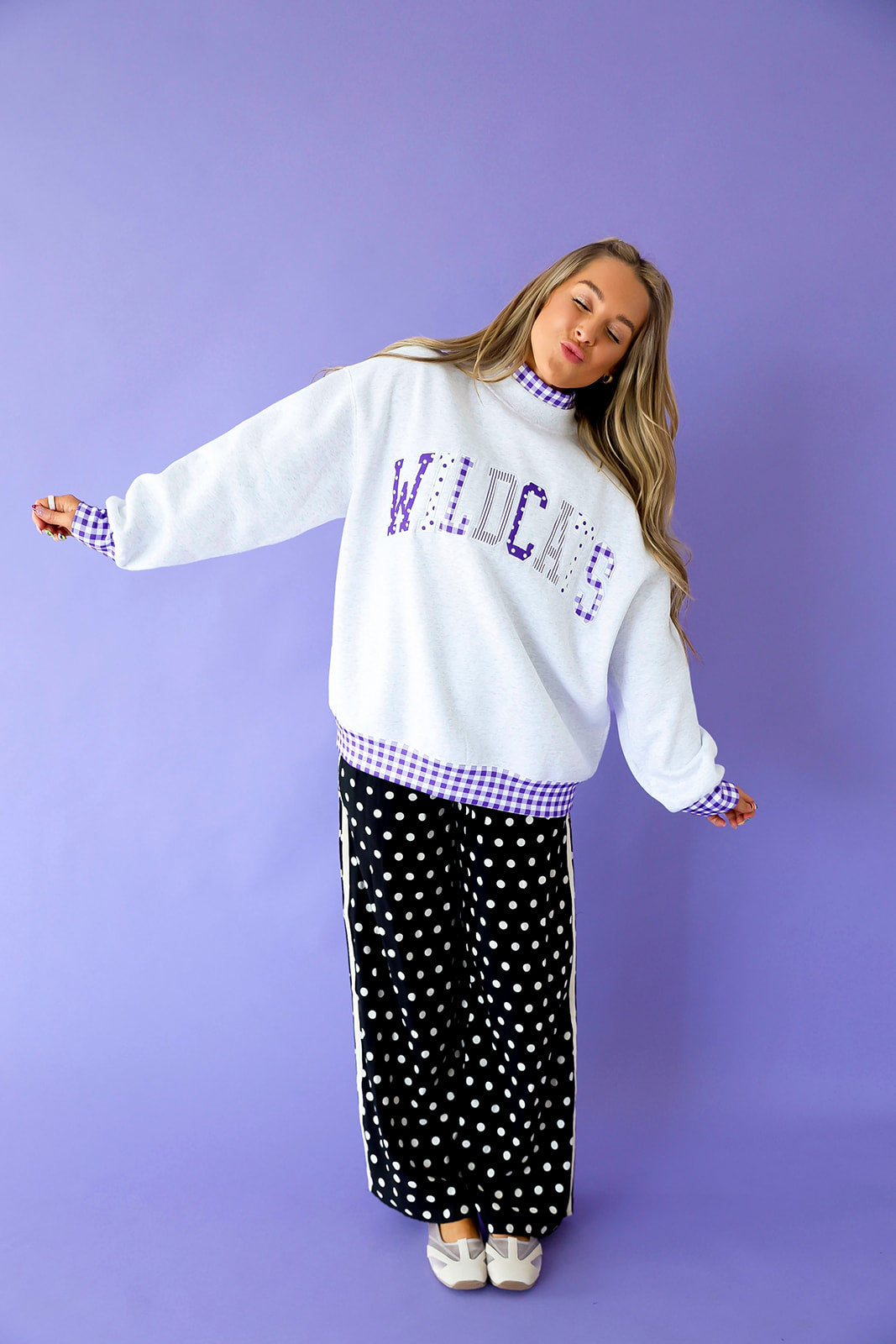 Wildcats Patchwork Mockneck-PREORDER SHIPS END OF OCTOBER