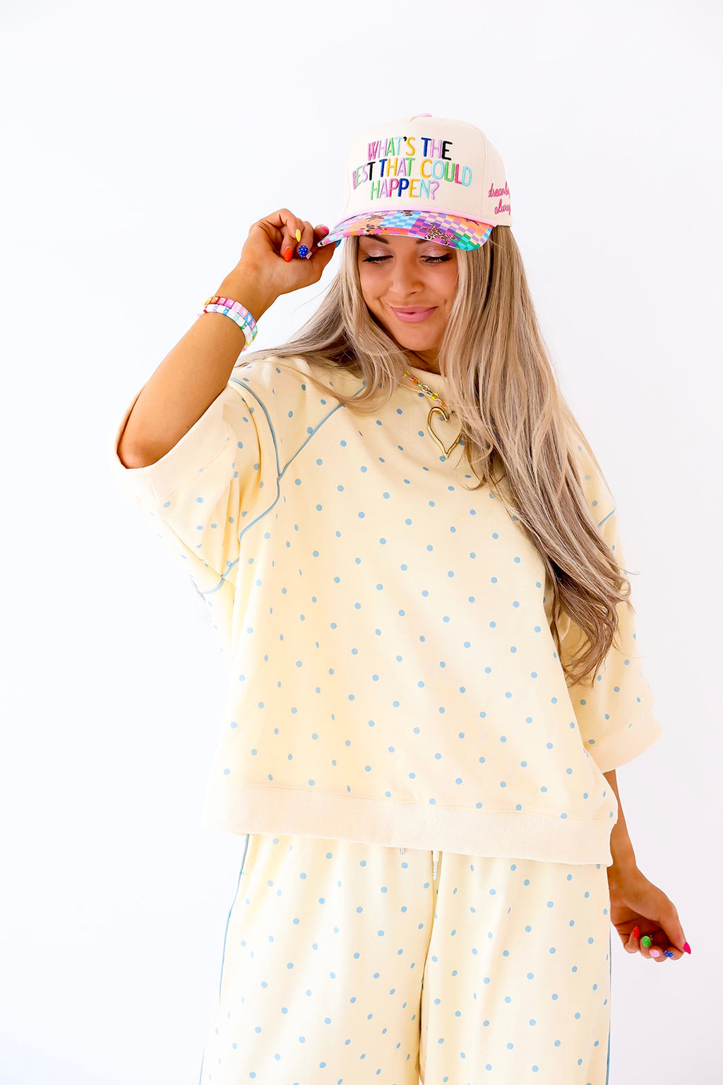 Sunshine Sprint Polka Dot Top