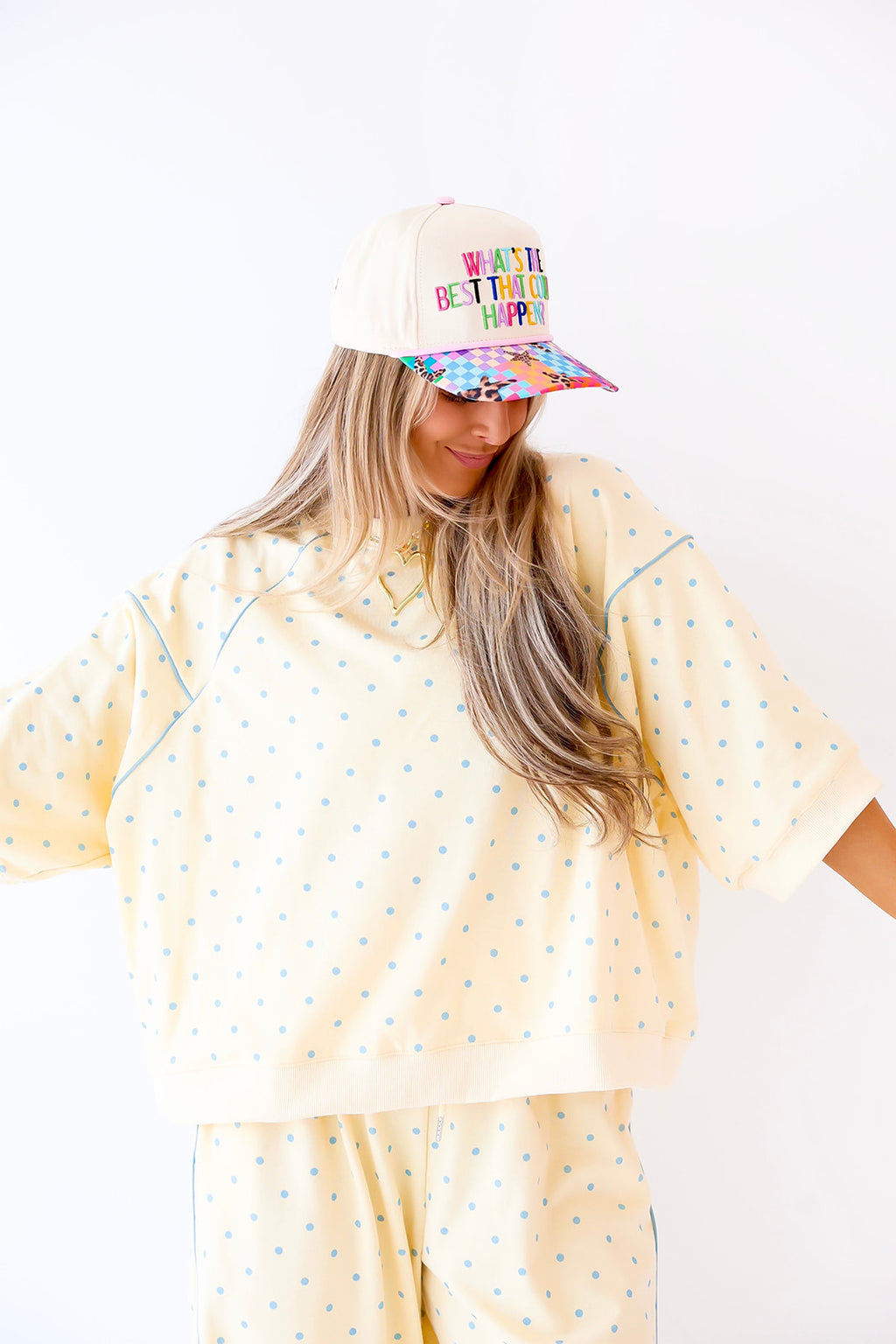 Sunshine Sprint Polka Dot Top