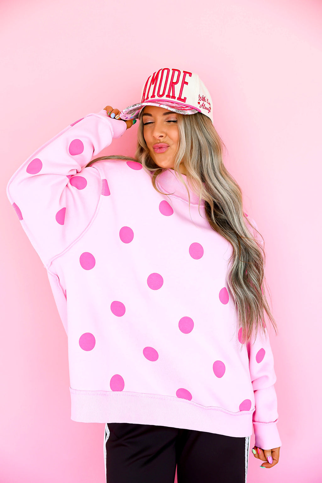 Polka Dot/Amore Reversible Mockneck