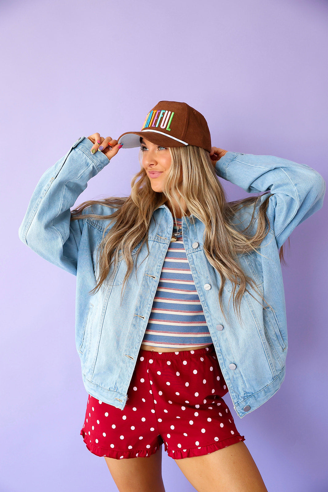 On The Dot Shorts – Merlot/Blush