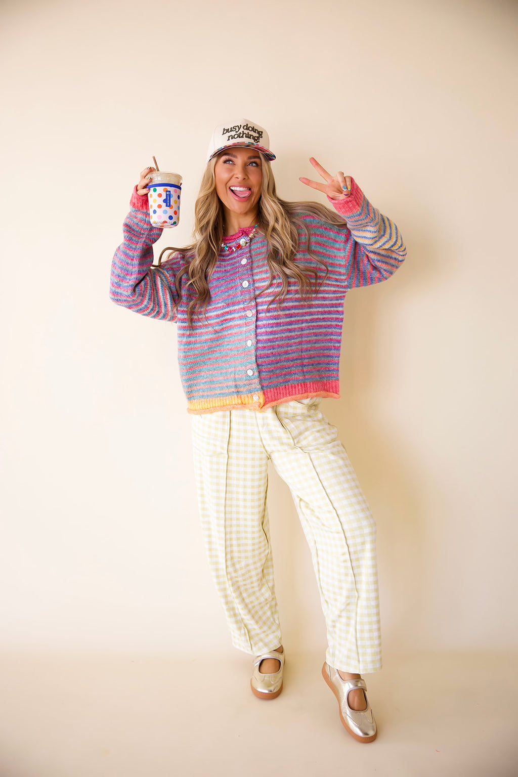 Teal Mix Colorburst Knit Cardigan