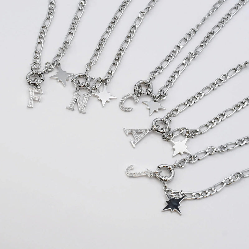 Silver Initial Necklace-Preorder