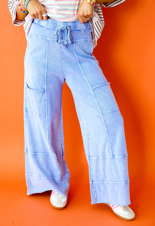 It's A Lifestyle Pants-Misty Blue