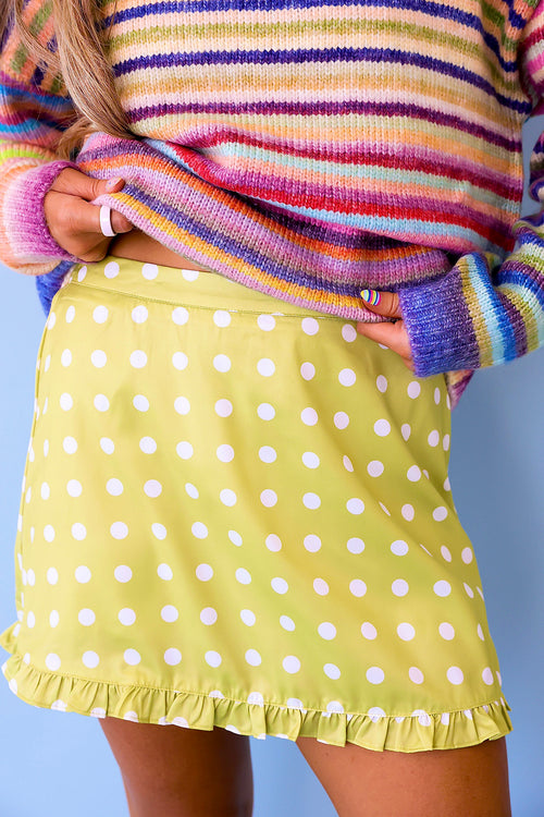 Lime Light Polka Dot Skort
