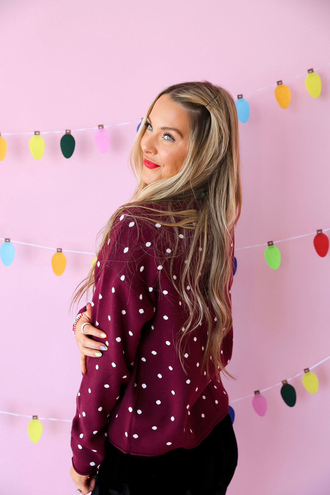 Little Things In Life Cardigan-Burgundy