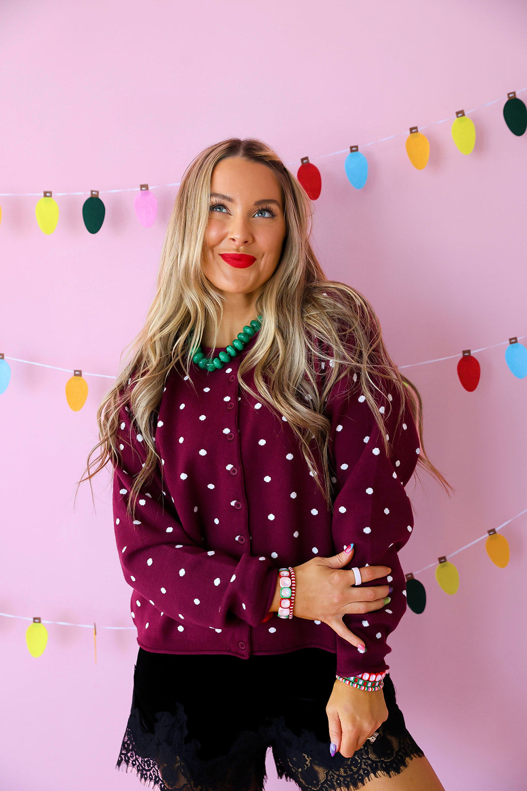 Little Things In Life Cardigan-Burgundy