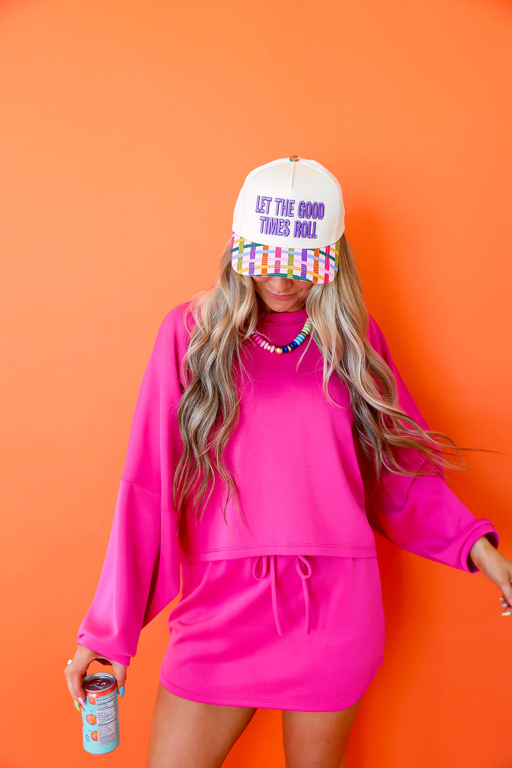 Living In Color Skort Set - Fuchsia
