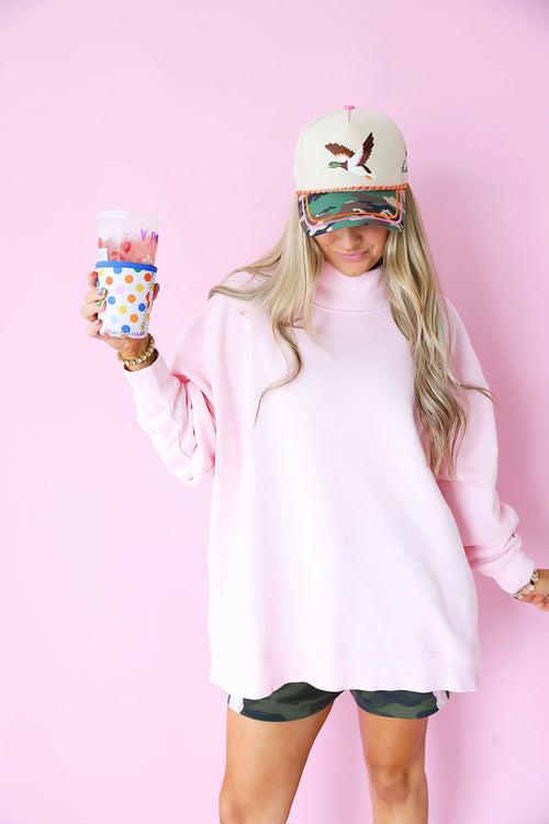 Living In It Mockneck- Pink