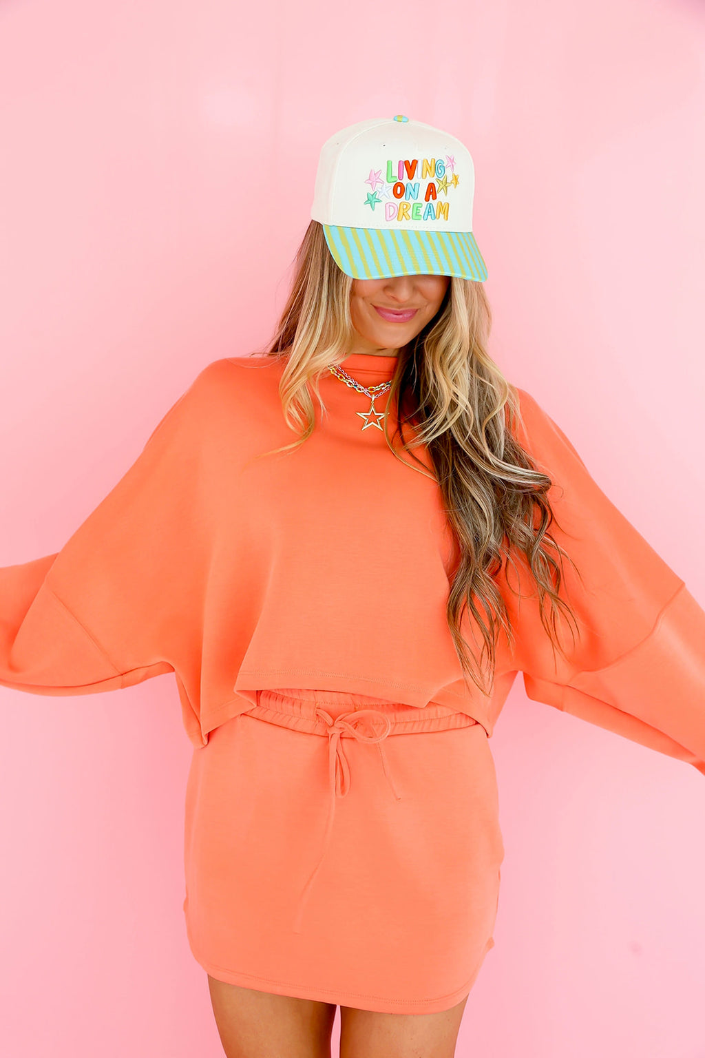 Living in Color Skort Set- Tangerine