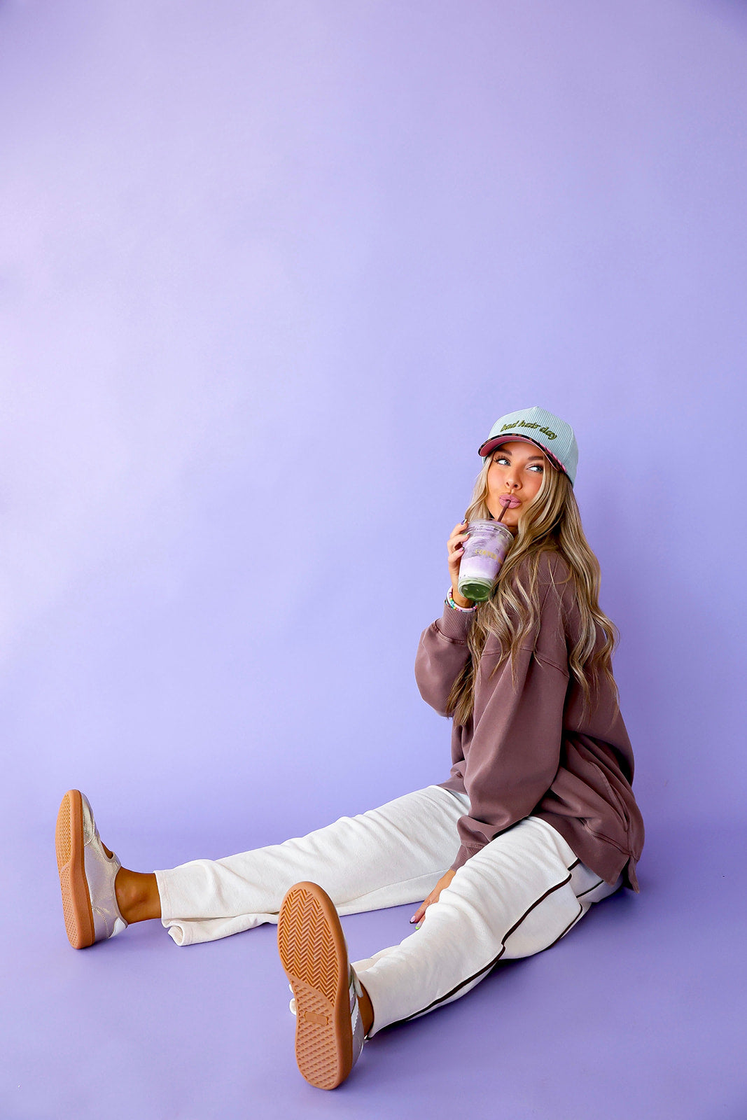 Living in It Mockneck- Brown