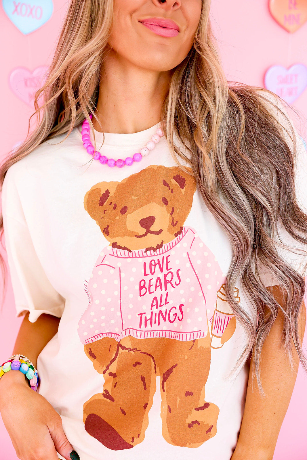 Love Bears All Things Teddy Tee – Cream