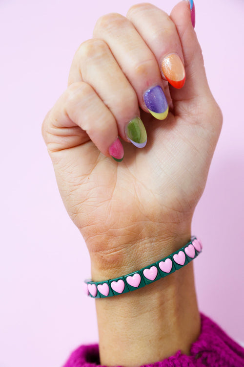 Love On Repeat Bracelet – Pink/Green
