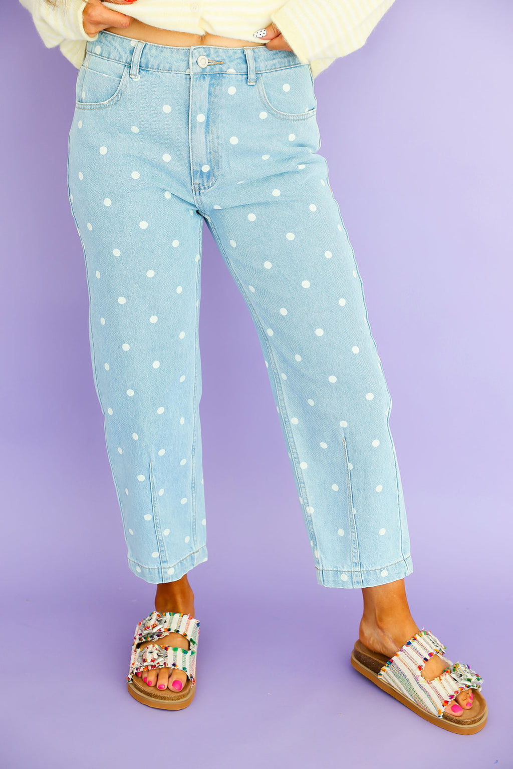 Lucky Polka Dot Ankle Jean