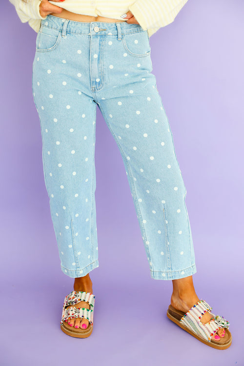 Lucky Polka Dot Ankle Jean