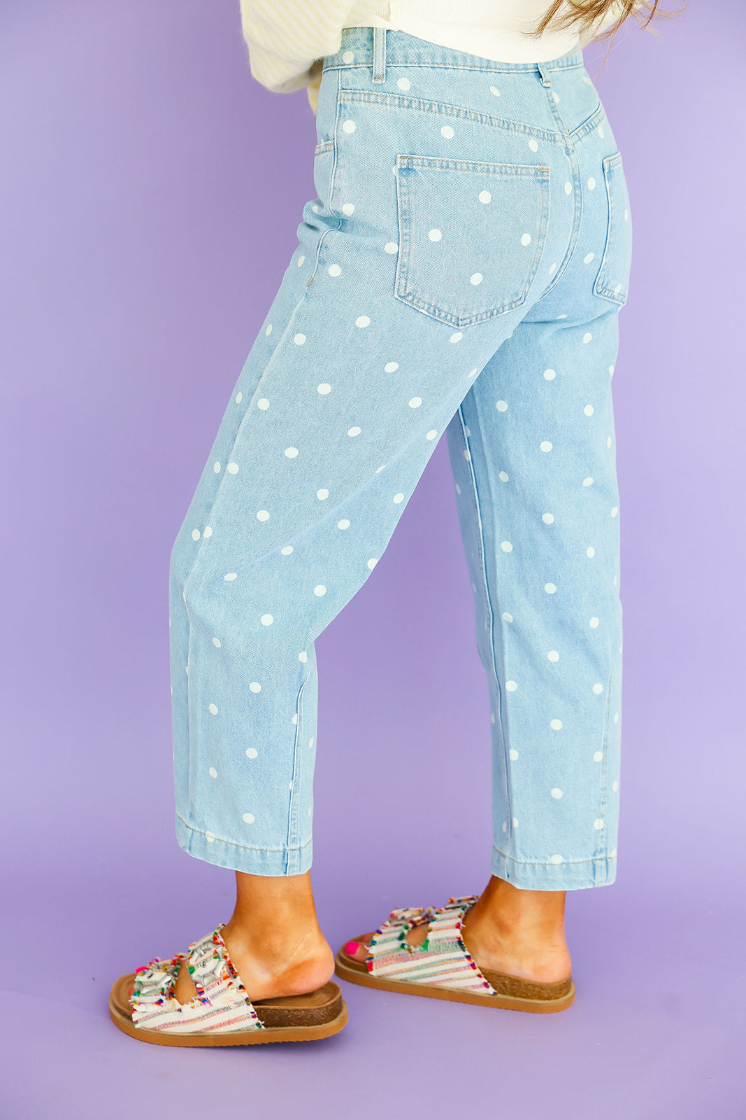 Lucky Polka Dot Ankle Jean