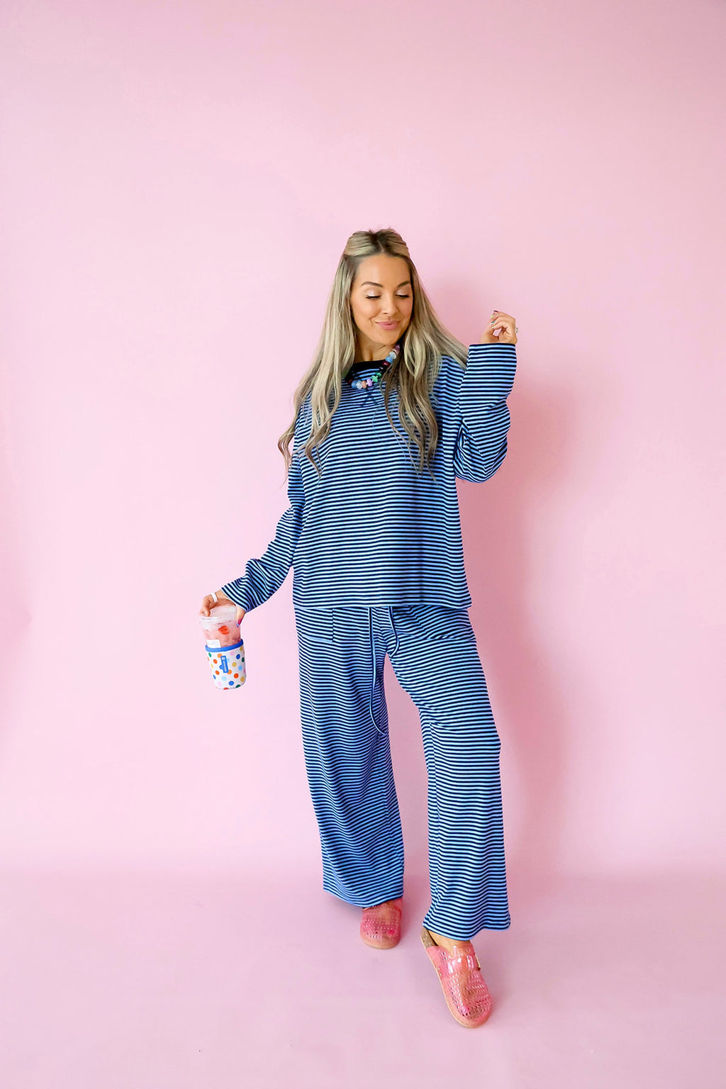 Main Character Long Sleeve Set –Blue/Navy