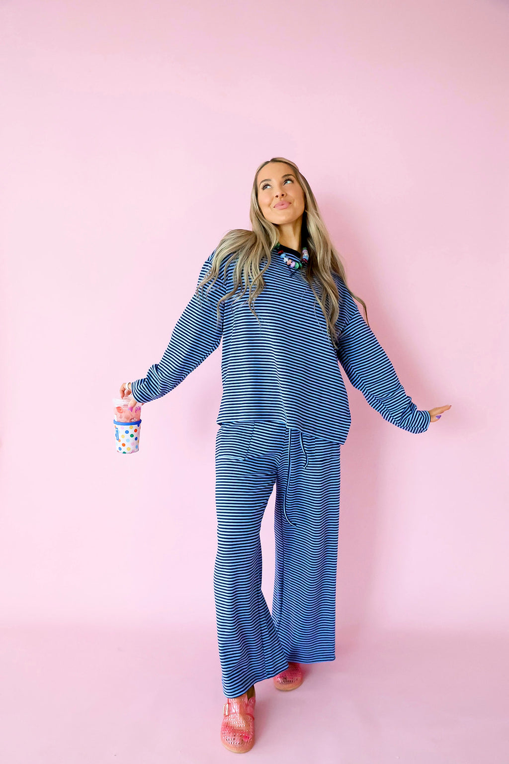Main Character Long Sleeve Set –Blue/Navy
