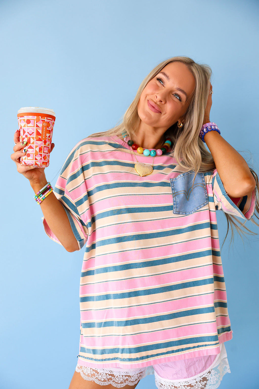 Main Squeeze Stripe Top - Pink