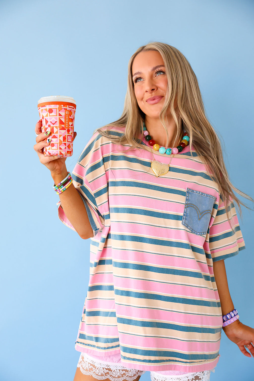 Main Squeeze Stripe Top - Pink