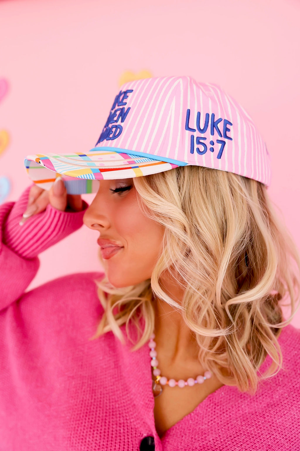 Make Heaven Crowded Trucker Hat- Pink