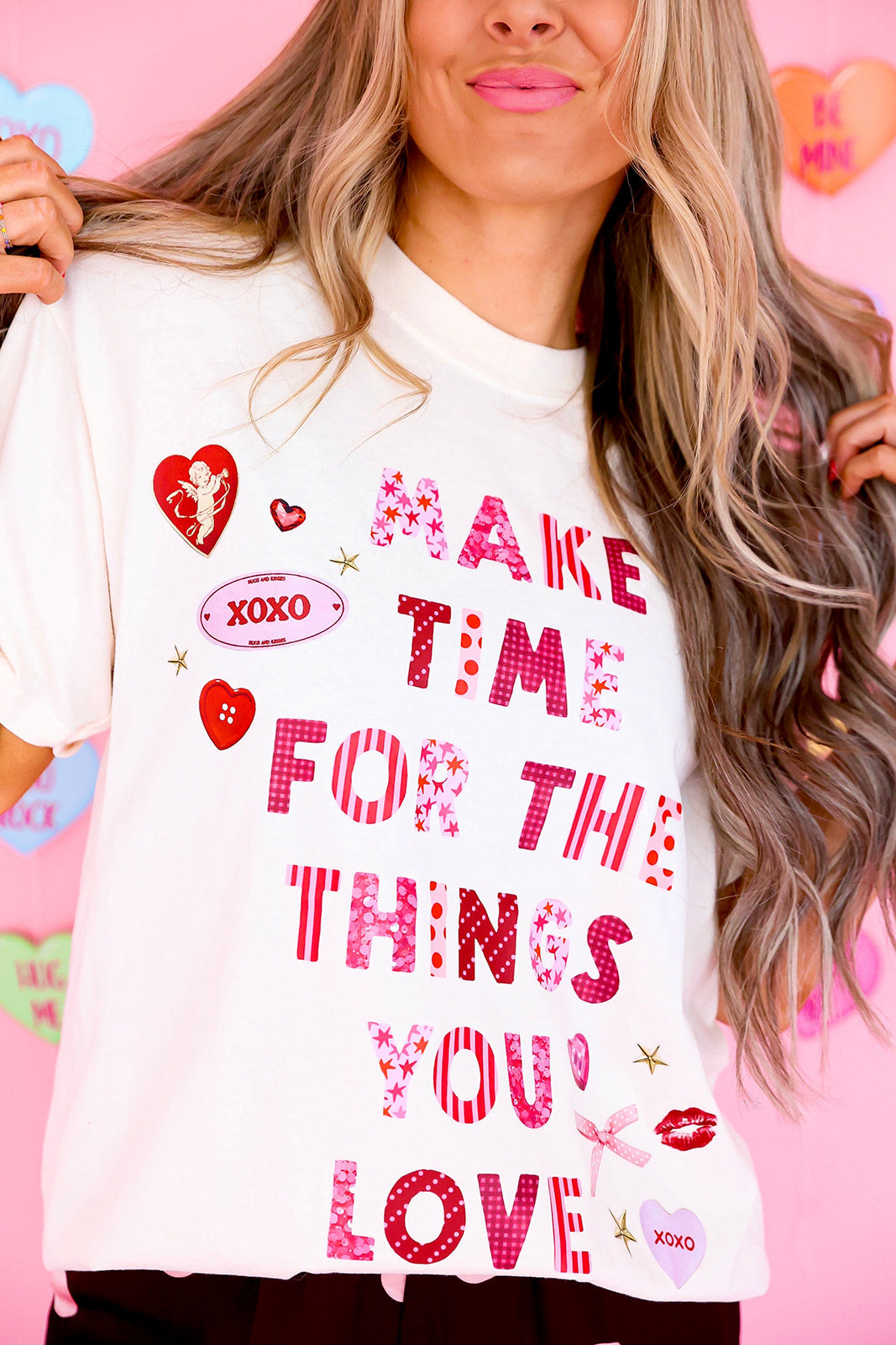 Make Time For Things You Love Tee- Cream