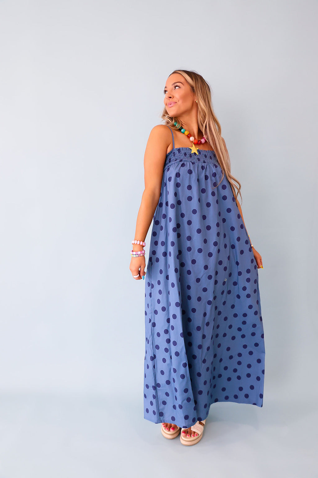 Midnight Dots Maxi Dress