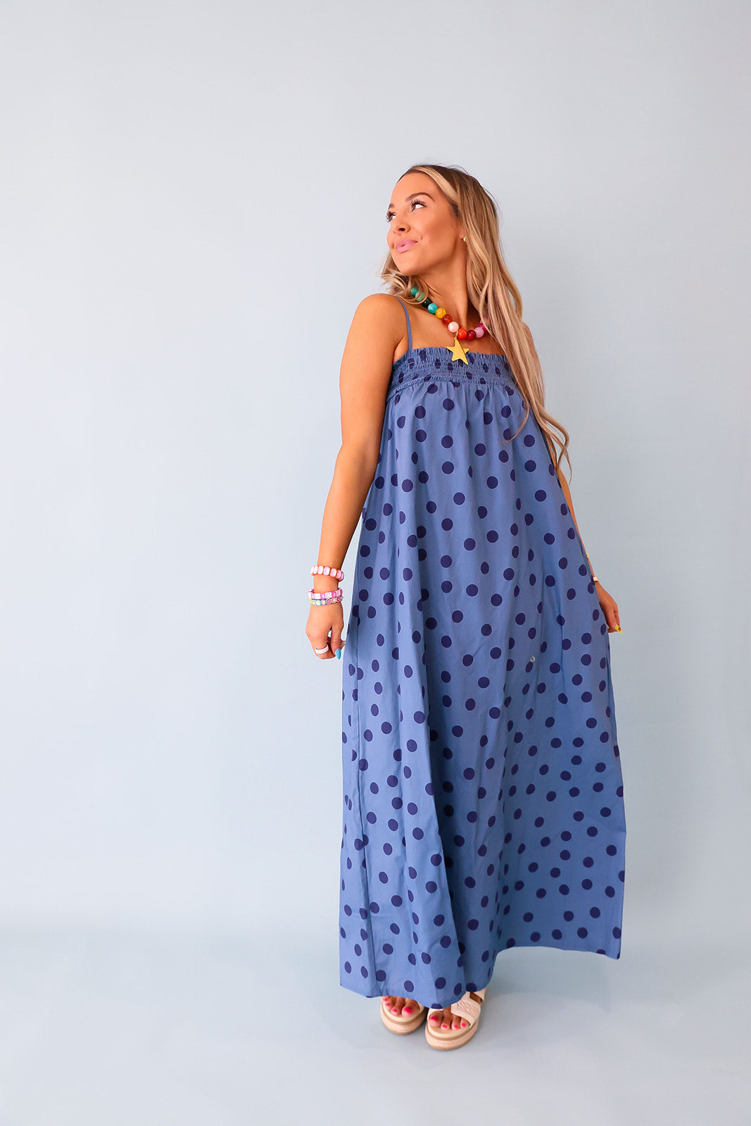 Midnight Dots Maxi Dress
