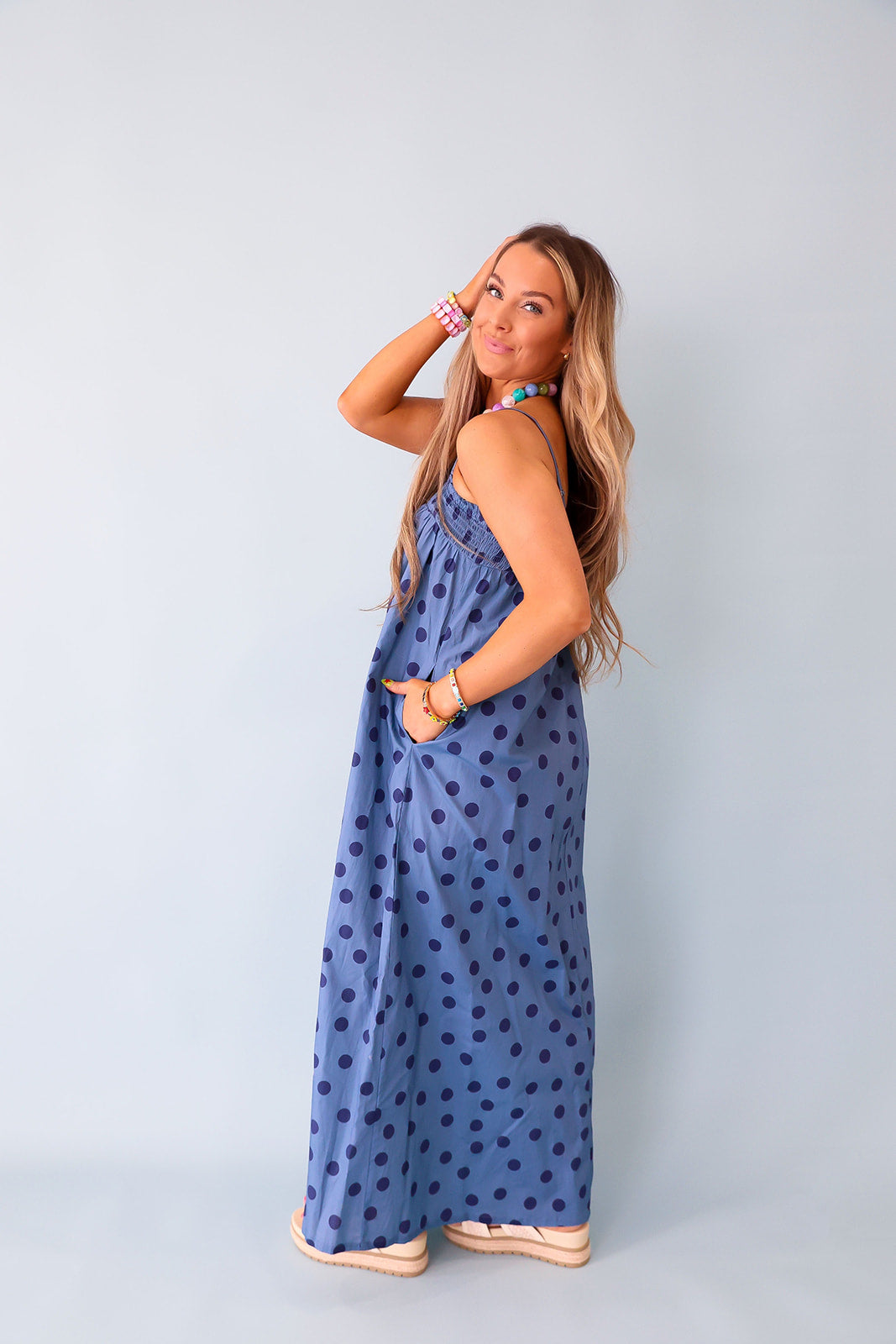Midnight Dots Maxi Dress
