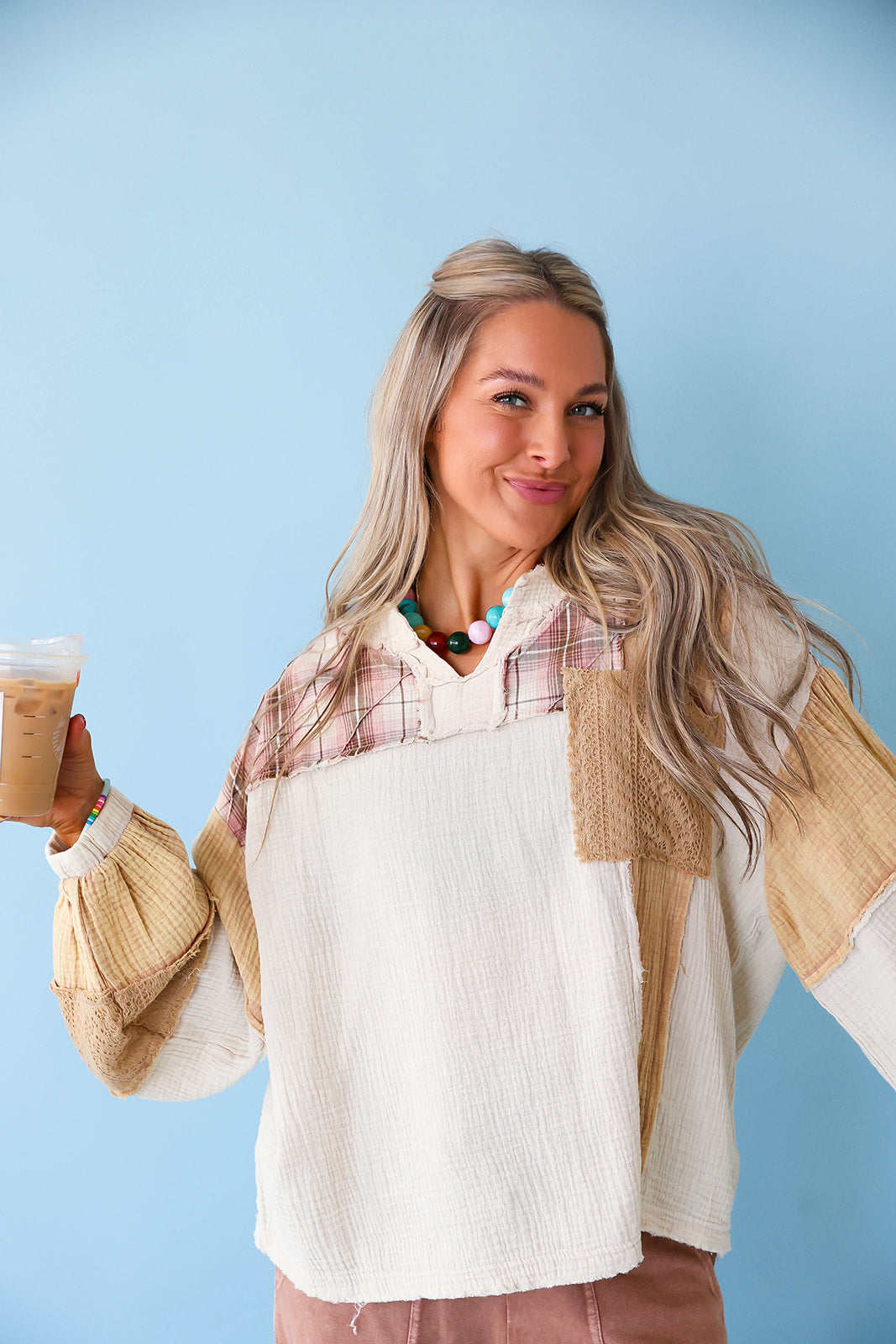 Mixed Feelings Patchwork Top