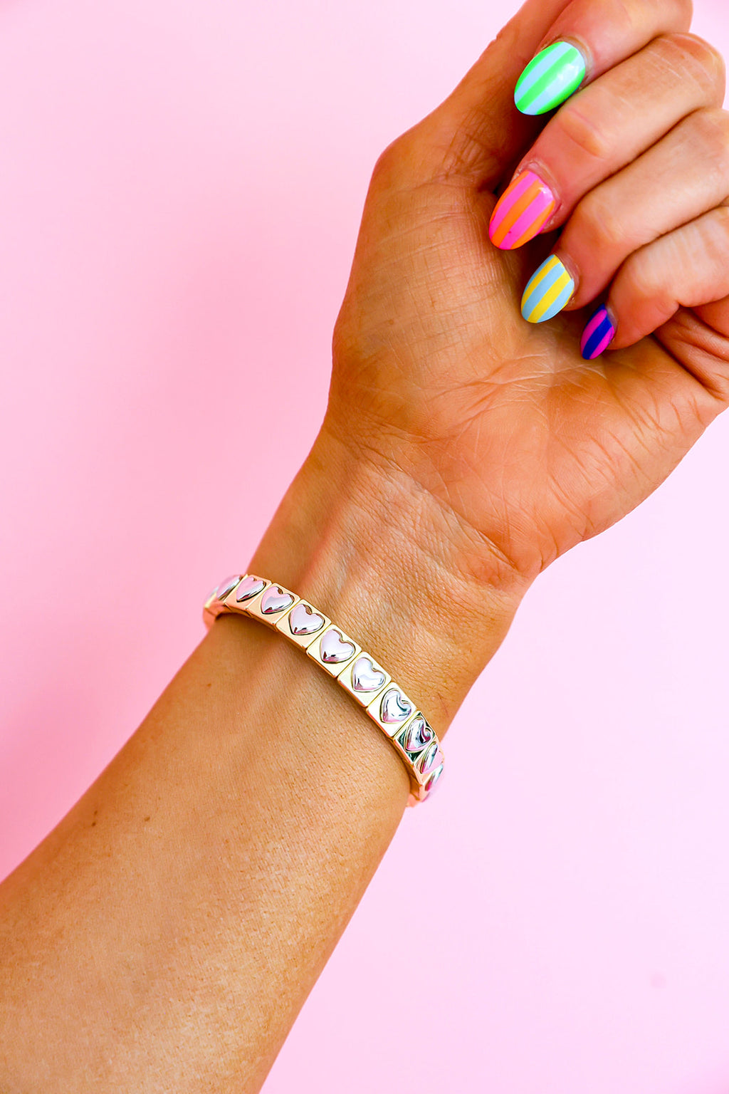 Mixed Love Heart Bracelet