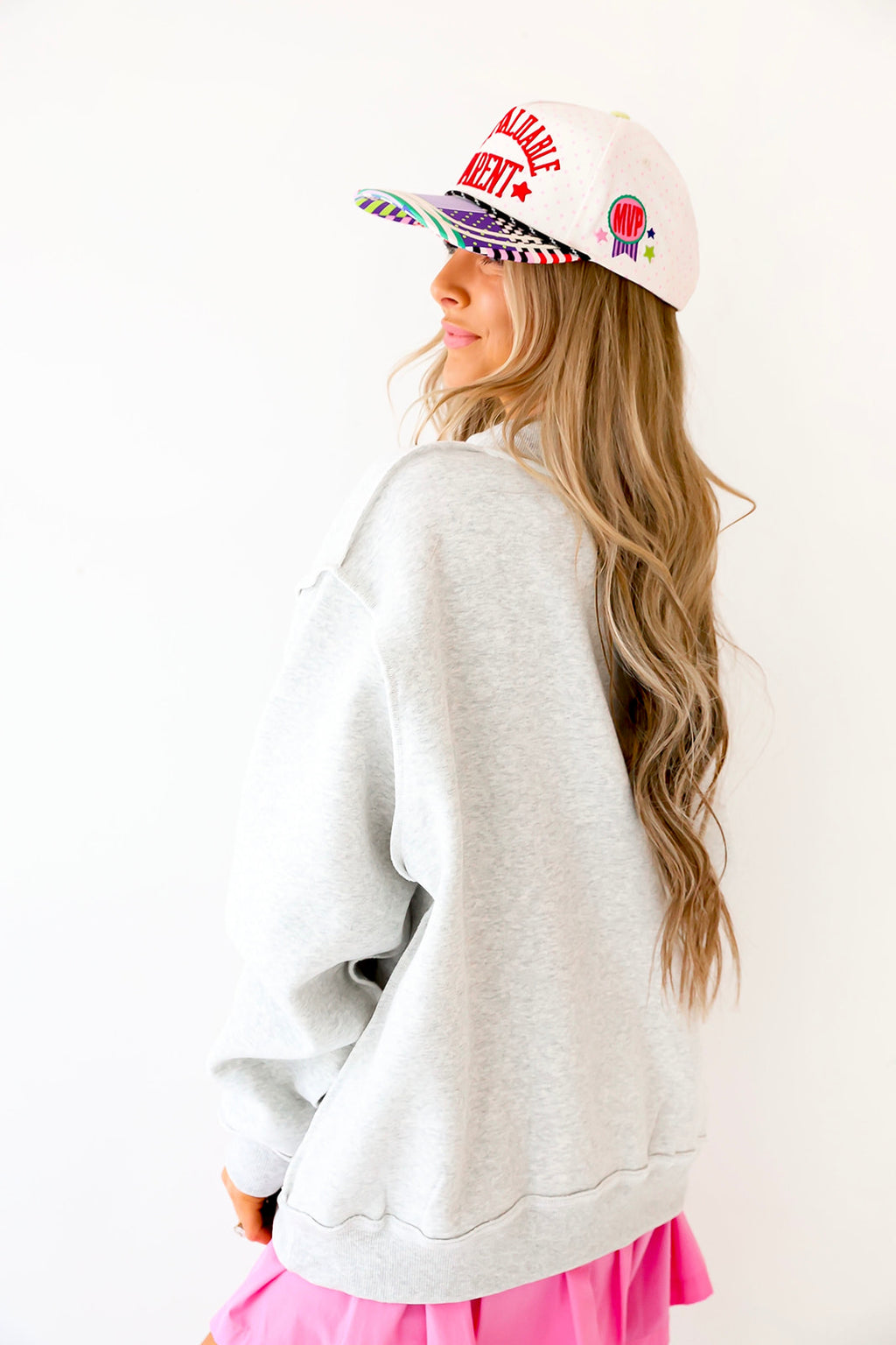 Motherhood Mock Neck Sweatshirt – Grey Restock