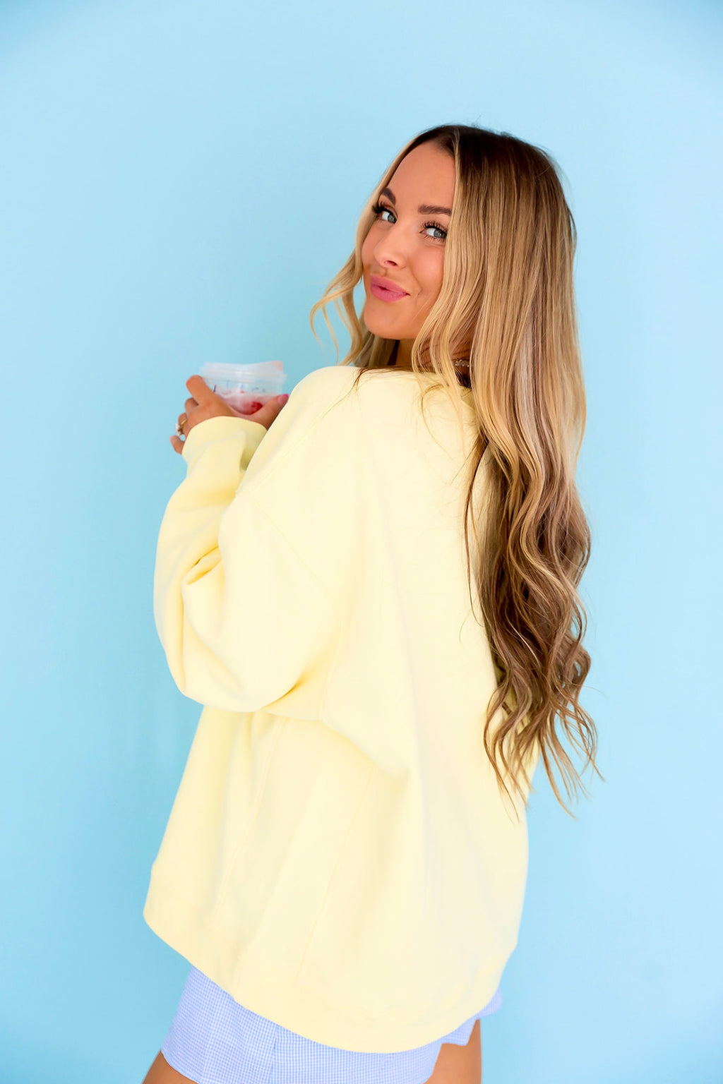 Motherly Love Patch Sweatshirt – Butter Yellow